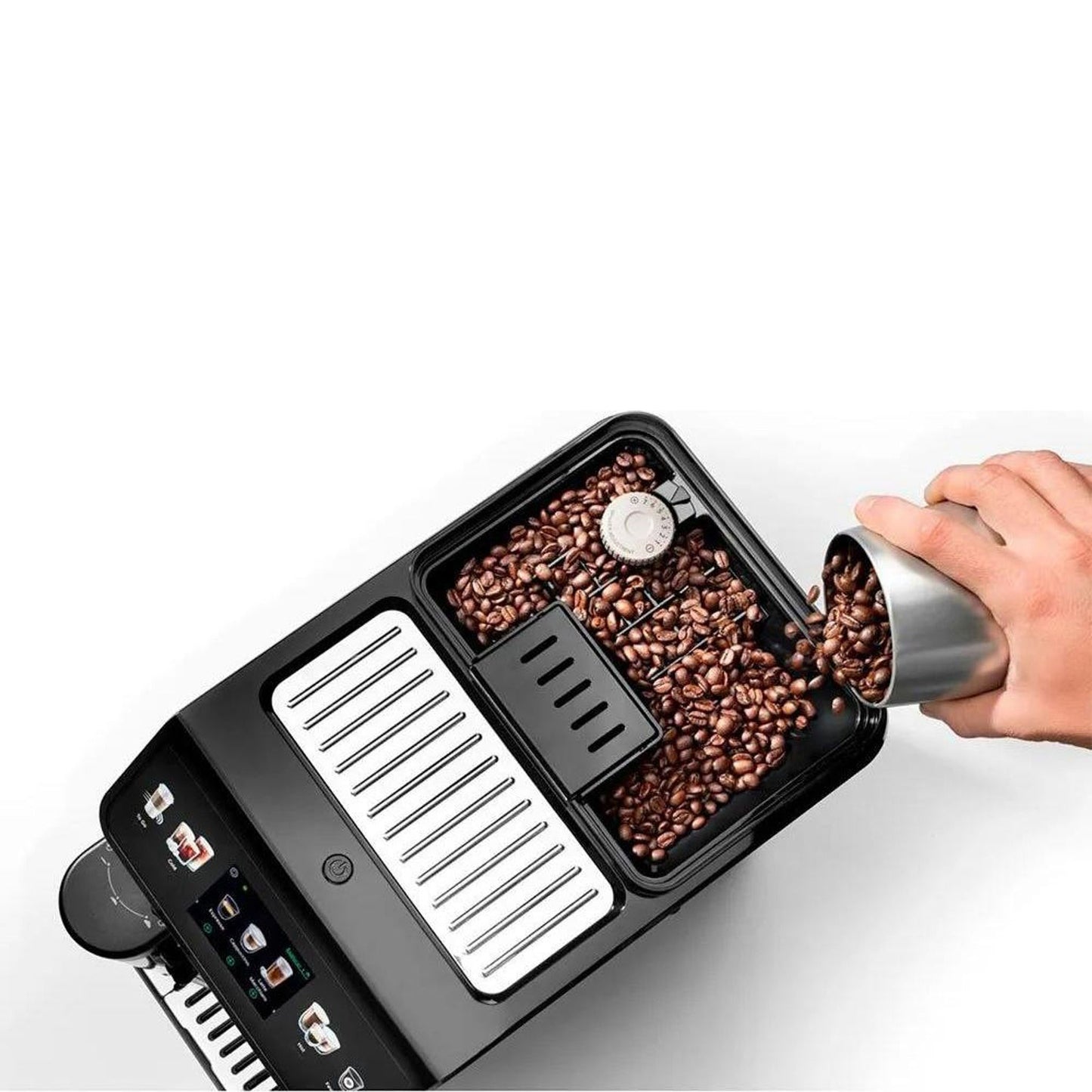 Eletta Explore ECAM450.55.S - über 40 heiße und kalte Rezepte, mit Heißer und kalter Milchschaum, 4 Benutzerprofile, 3,5'' TFT Touch Display, 300g, 1,8l, 19 ba - Silber